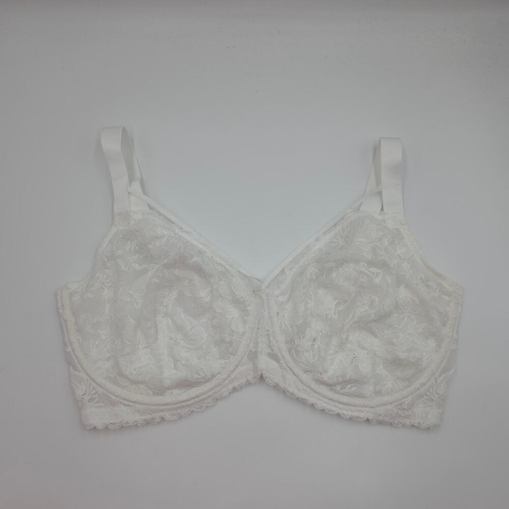HSIA Pretty In Petals Strappy Lace Unlined Bra in White Size 38I